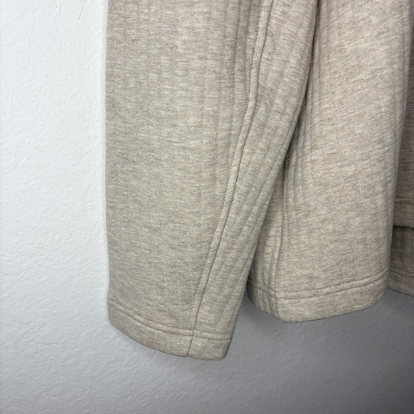 Pure Jill J. Jill Oatmeal Quilted Ribbed Knit Jacket Heather Taupe Size XL - Picture 5 of 7
